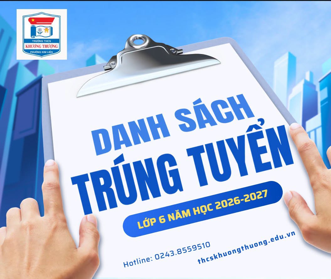 Danh sách học sinh trúng tuyển vào lớp 6 năm học 2026-2027