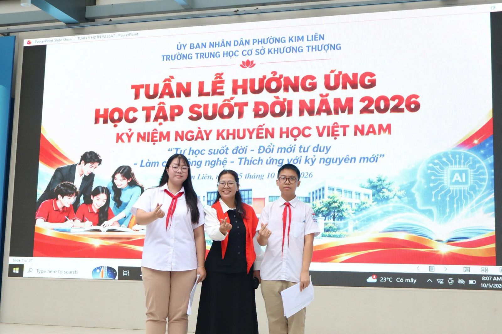 THCS Khương Thượng với tuần lễ Hưởng ứng học tập suốt đời năm 2026