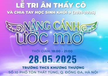 Lễ tri ân thầy cô và chia tay học sinh lớp 9 năm học 2024-2025
